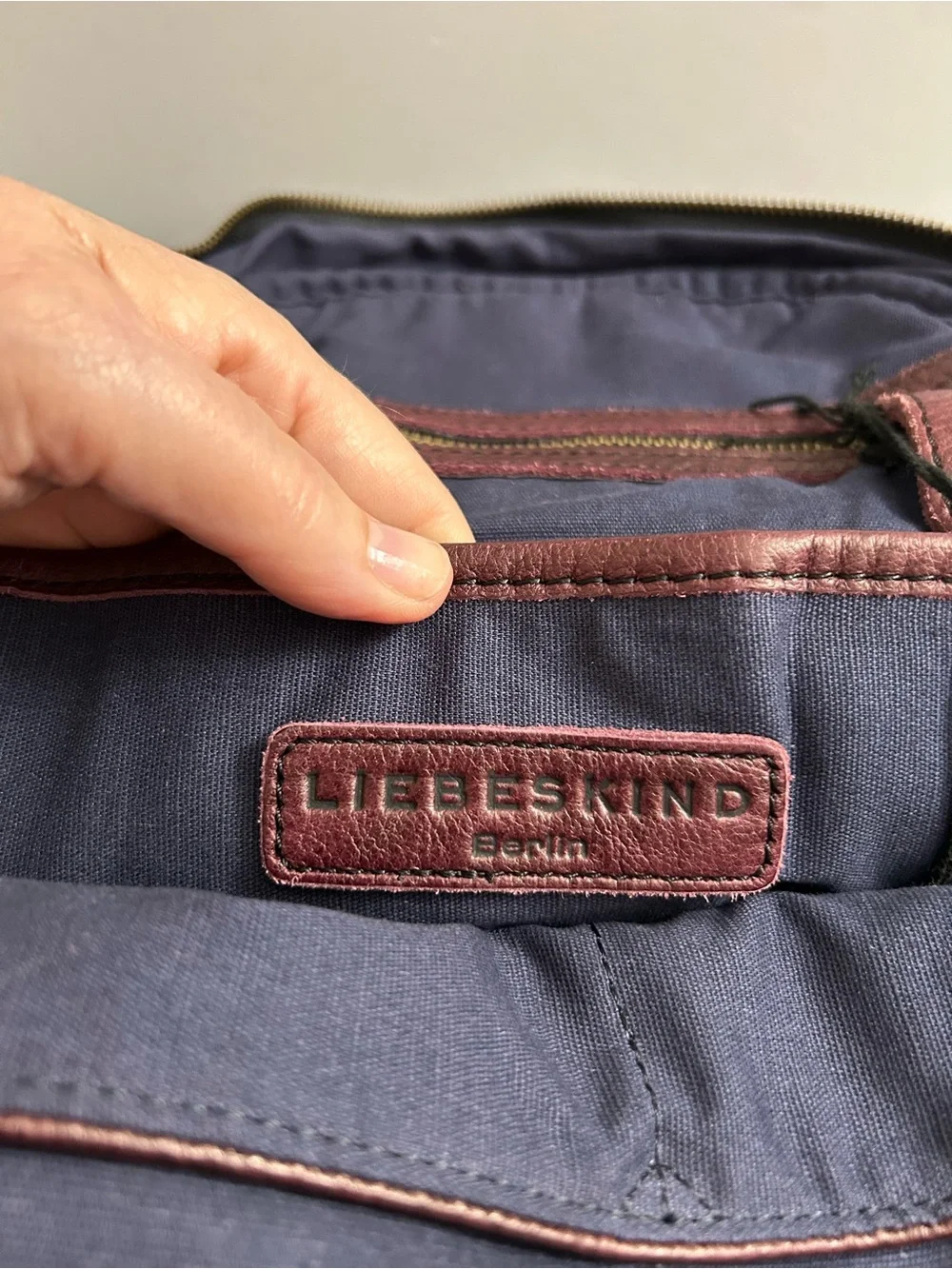 Liebeskind Berlin - Leather Backpack in Burgundy